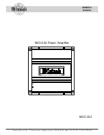 Предварительный просмотр 1 страницы McIntosh MCC222 Owner'S Manual