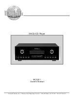 McIntosh MCD201 Owner'S Manual preview