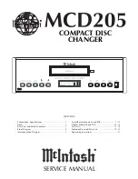 McIntosh MCD205 Service Manual preview