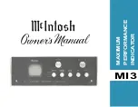 Preview for 1 page of McIntosh MI-3 Owner'S Manual