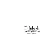 Preview for 16 page of McIntosh MI-3 Owner'S Manual