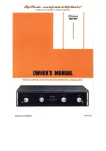 McIntosh MQ 101 Owner'S Manual preview