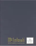 Предварительный просмотр 1 страницы McIntosh MQ108 Owner'S Manual