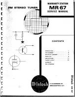 McIntosh MR 67 Service Manual предпросмотр