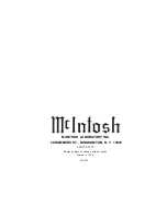 Preview for 20 page of McIntosh MR 74 Owner'S Manual