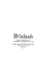 Preview for 16 page of McIntosh MR 75 Owner'S Manual