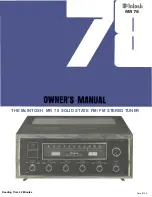 Preview for 1 page of McIntosh MR 78 Owner'S Manual