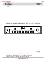 McIntosh MSD4 Owner'S Manual предпросмотр