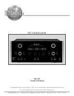 McIntosh MX120 Owner'S Manual предпросмотр