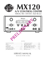 Предварительный просмотр 1 страницы McIntosh MX120 Service Manual