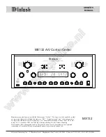 McIntosh MX132 Owner'S Manual предпросмотр