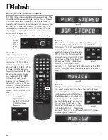 Предварительный просмотр 46 страницы McIntosh MX134 Owner'S Manual