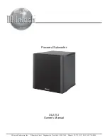 McIntosh XLS112 Owner'S Manual preview