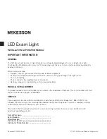 Предварительный просмотр 1 страницы McKesson LED Exam Light Installation & Operation Manual