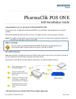 McKesson PharmaClik POS ONE Installation Manual preview