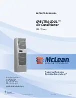 Preview for 1 page of McLean SPECTRACOOL G52 1-Phase Instruction Manual