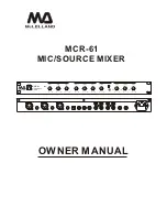 McLelland MCR-61 Owner'S Manual preview