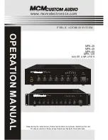 MCM Custom Audio MPA-120 Operation Manual предпросмотр