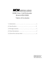 Предварительный просмотр 1 страницы MCM Electronics 50-15000 Features & Specifications