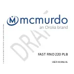 mcmurdo FAST FIND 220 PLB User Manual preview