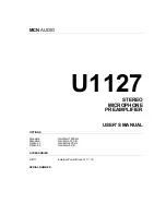 Предварительный просмотр 1 страницы MCN Audio U1127 User Manual