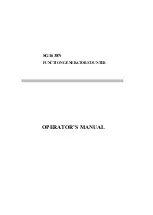 MCP SG1638N Operator'S Manual preview