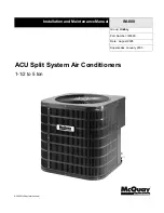 McQuay ACU018ARAY Installation And Maintenance Manual предпросмотр