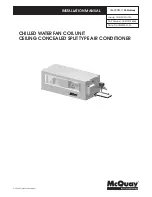 McQuay CC10CW/MCC010CW Installation Manual предпросмотр