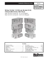 McQuay Enfinity CCH series Installation & Maintenance Data предпросмотр