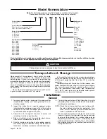 Предварительный просмотр 2 страницы McQuay Enfinity series Installation & Maintenance Data