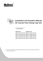 McQuay MQIU-174018-HCU216A Installation And Operation Manual предпросмотр