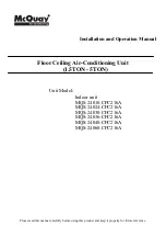 Предварительный просмотр 1 страницы McQuay MQS-24018-CFC216A Installation And Operation Manual