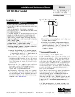 Предварительный просмотр 1 страницы McQuay MT 155 Installation And Maintenance Manual