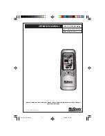 Предварительный просмотр 1 страницы McQuay OM-G17-0107 Operation Manual