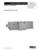 McQuay Skyline OAC 003G Installation And Maintenance Manual preview