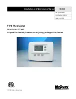 McQuay T170 Installation And Maintenance Manual preview