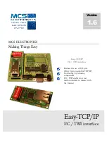 MCS ELECTRONICS Easy-TCP/IP Manual предпросмотр