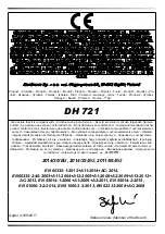 Preview for 8 page of MCS Master DH 721 User And Maintenance Book