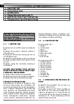 Preview for 5 page of MCS Master DH 752 User And Maintenance Book