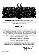 Preview for 9 page of MCS Master DH 752 User And Maintenance Book