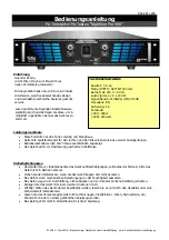 McTaatoo Nightline Pro 400 Reference Manual предпросмотр