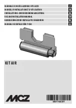 MCZ KIT AIR Use And Installation  Manual preview