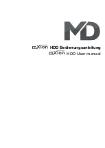 Предварительный просмотр 1 страницы MD mXion HDD User Manual