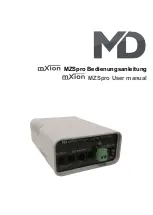 MD mXion MZSpro User Manual предпросмотр