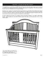 MDB Family 5971 Crib Assembly And Operation Manual предпросмотр