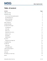 Preview for 3 page of MDG ME2 Operating Manual