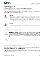 Preview for 4 page of MDG ME2 Operating Manual