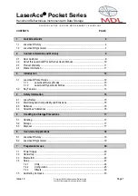 Preview for 1 page of MDL LaserAce Pocket Series Manual