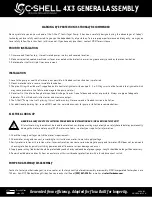 Preview for 2 page of MDM C-SHELL 4X3 Installation And Service Manual