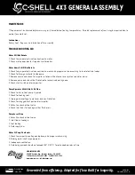 Preview for 4 page of MDM C-SHELL 4X3 Installation And Service Manual